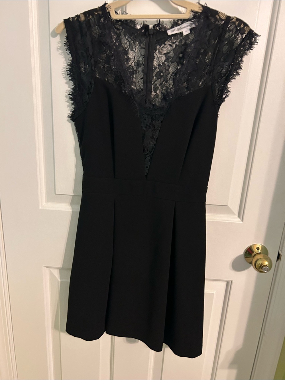 BCBGeneration Sleeveless LBD with Lace Detail